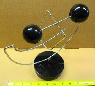 Vintage 70s John W Anderson Abstract Kinetic Art Sculpture Chrome Wire,