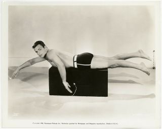 Larry Buster Crabbe 1938 Physical Culture Swimming Beefcake Vintage Photograph