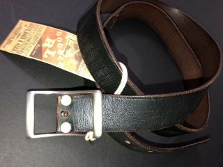 Rare RRL Ralph Lauren Double RL Limited Edition Buckle Leather Strap Belt 36 38 3