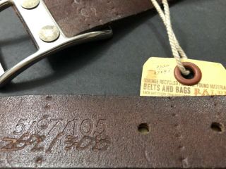 Rare RRL Ralph Lauren Double RL Limited Edition Buckle Leather Strap Belt 36 38 7