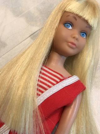 Vintage S/l Skipper Doll Lemon/ Platinum Blond Hair In Orig Ss Ex Con