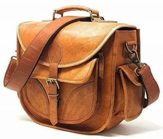 Dslr Leather Camera Bag - Travel Vintage Crossbody Shoulder Bag,  Removable Inser