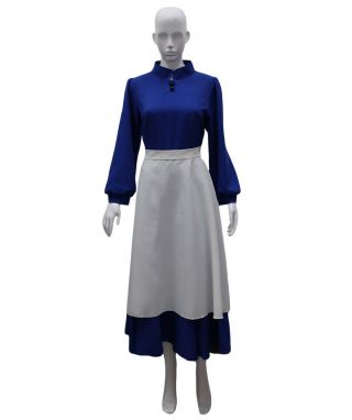 Howl ' s Moving Castle Sophie Hatter Women Cosplay Costume Blue Dress Apron HC - 504 2
