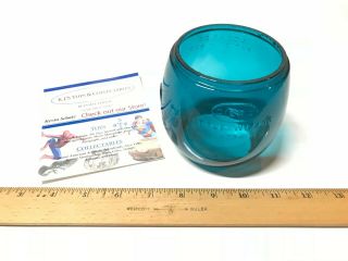 Rare Vintage Dietz Little Wizard Blue Glass Railroad Ny Usa Lantern Glass Globe