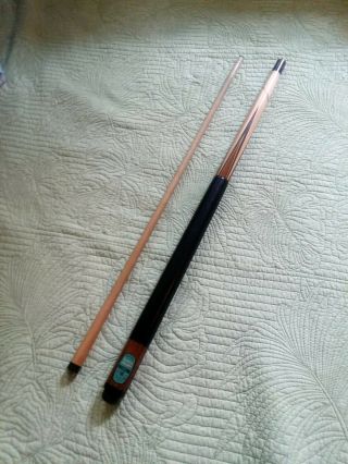 Vintage Willie Hoppe Brunswick Professional vintage pool cue with case 2
