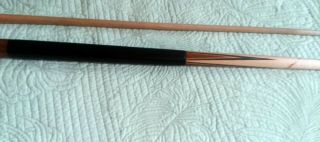 Vintage Willie Hoppe Brunswick Professional vintage pool cue with case 9