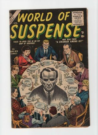 World Of Suspense 1 Vintage Marvel Atlas Comic Pre - Hero Horror Silver Age 10c