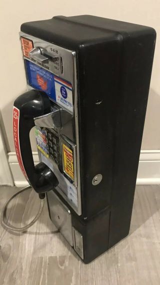 Vintage Coin Pay Phone Chrome Quadrum Telecom GTE Prop Heavy BRH 3