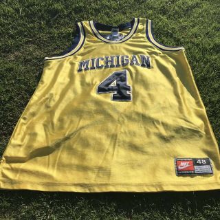 Vintage Nike Chris Webber University Of Michigan Basketball Jersey
