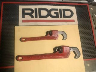 Vintage Ridgid No.  9 And 11 Straight Hex Wrenches - Rare 2
