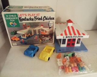 Vtg Child Guidance Lets Play At Kentucky Fried Chicken Kfc Playset 600 Complete