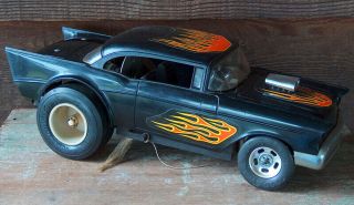 Vintage Testors 3800 Chevy Belair Gas Powered Tether Hot Rat Rod Drag Car Toy