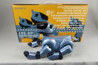 Sony Aibo Robot Ers - 210 Silver [boxed] Rare As - Is From Japan