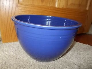 Htf Vintage Fiesta Cobalt Blue Nesting Mixing Bowl 7 Large 7 " X 11 " Estate Find