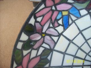 Tiffany Style Vintage Stain Glass Colorful Floral & Square Pattern Lamp Shade 6