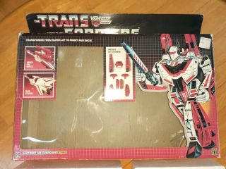 Vintage 1984 1985 Transformers G1 Jetfire Autobot w/original box & instructions 4