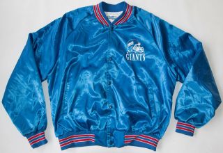 Rare Vintage 1990 Chalk Line York Ny Giants Satin Varsity Bomber Jacket Xl