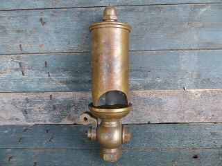 Antique Steam Whistle 1/2 Inch Port Brass 3 Chamber American Steam Gauge Boston