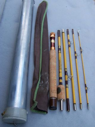 Vintage Eagle Claw 6 Piece Backpacking/travel Spin/fly Combination Fishing Rod