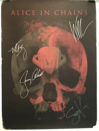 Alice In Chains - Rare Poster - Signed By Band (18 " X24 ")