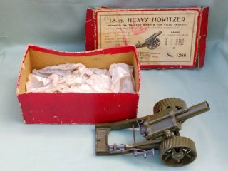 Vintage Britains No.  1266 18 " Heavy Howitzer Mounted On Tractor Wheels