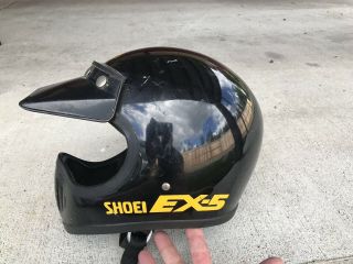 Vintage Shoei EX - 5 Motocross Motorcycle Helmet 1980’s AMA Moto Helmet Rare Japan 4