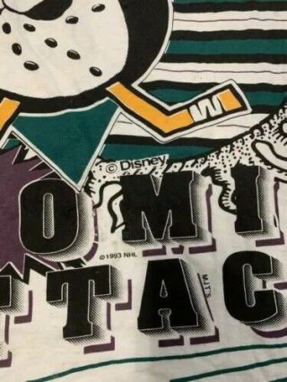 VTG RARE Mighty Ducks T Shirt 1993 Magic Johnson T’s All Over Print XL 3