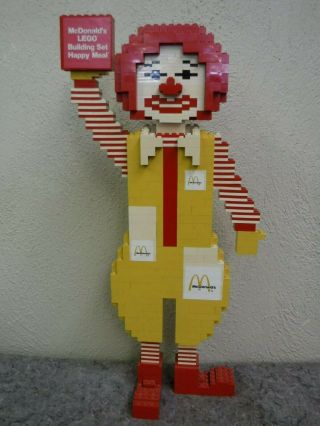 Rare Vintage Ronald Mcdonald Store Display Statue By Lego - 18 Inch