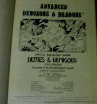 VINTAGE - TSR AD&D - - Deities & Demigods - - 1980 - - 144 PAGES - - HARDCOVER 4