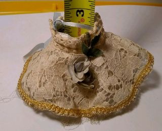 Vintage Vogue white dress lace w/gold trim for a 7 1/2 