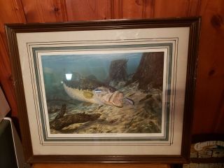 Framed & Signed Randy Mcgovern " The Cranked And The Cranky " Large Mouth.  Rare