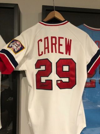 Rod Carew Signed Minnesota Twins Vintage Wilson Jersey Mlb Authenticated