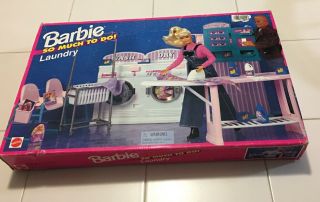 Rare Nib Vintage Collectible Mattel Barbie So Much To Do Laundry