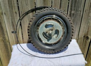 Vintage Mini Bike Scat Cat Rear Wheel 3.  25 - 10 Rupp