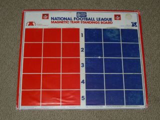 Nfl Red White Blue Football Standings Board Vintage 1970 