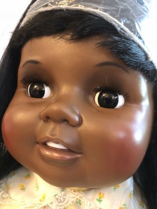 Life Size 24” IDEAL Baby Crissy Black Doll 1973M NIB AA Wow 6