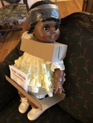 Life Size 24” IDEAL Baby Crissy Black Doll 1973M NIB AA Wow 7