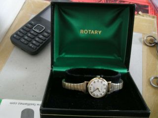 Vintage Ladies Rotary Hallmarked 9ct Gold 21 Jewels Watch - Order,  Box