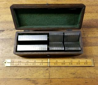 Vintage Machinist Tools Magnetic Transfer V Blocks & Parallels Metal Milling Usa