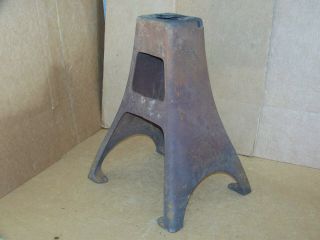 Antique Cast Iron Cream Separator Base Stand Steampunk Industrial Table Pedestal 2