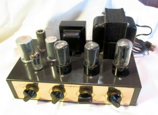 Vintage Grommes Tube Amplifier Model Lj5 W/ Full Tube Compliment