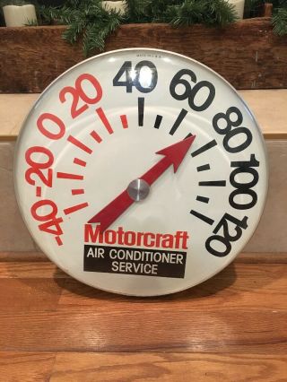 Large Vintage Thermometer Motorcraft Air Conditioner Service Made In Usa 18 "