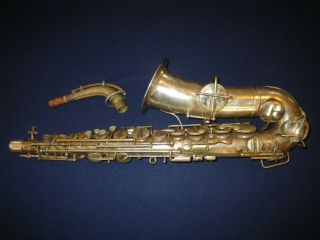 Vintage Silver Lyon & Healy Couturier Model Alto Saxophone - For Restoration