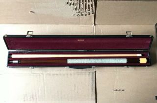 Huebler Very Vintage Pool Cue Two Piece With Case No Taper Roll