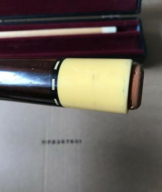Huebler Very Vintage Pool Cue Two Piece With Case No Taper Roll 9