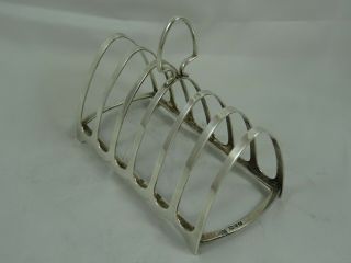 Smart Solid Silver Toast Rack,  1911,  117gm