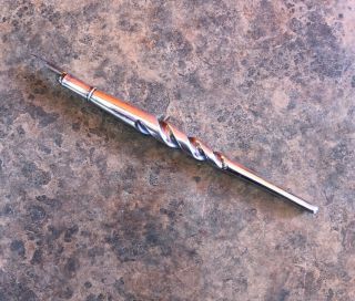 19th Century Victorian Gorham Sterling Silver Dip Pen Ink Quill Spiral Twist
