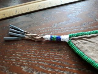 Antique Vintage Native American Indian tribe beaded knife sheath North Plains 9