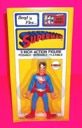 Dc Comic Books Extremely Rare Mego Superman Bend N Flex 1972 Heroes Moc