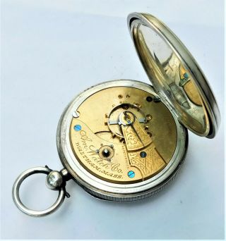 HM 1905 Waltham Silver Mechanical Pocket Watch Vintage Antique 2